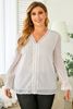 Picture of PLUS SIZE DOTTED LACE BLOUSE